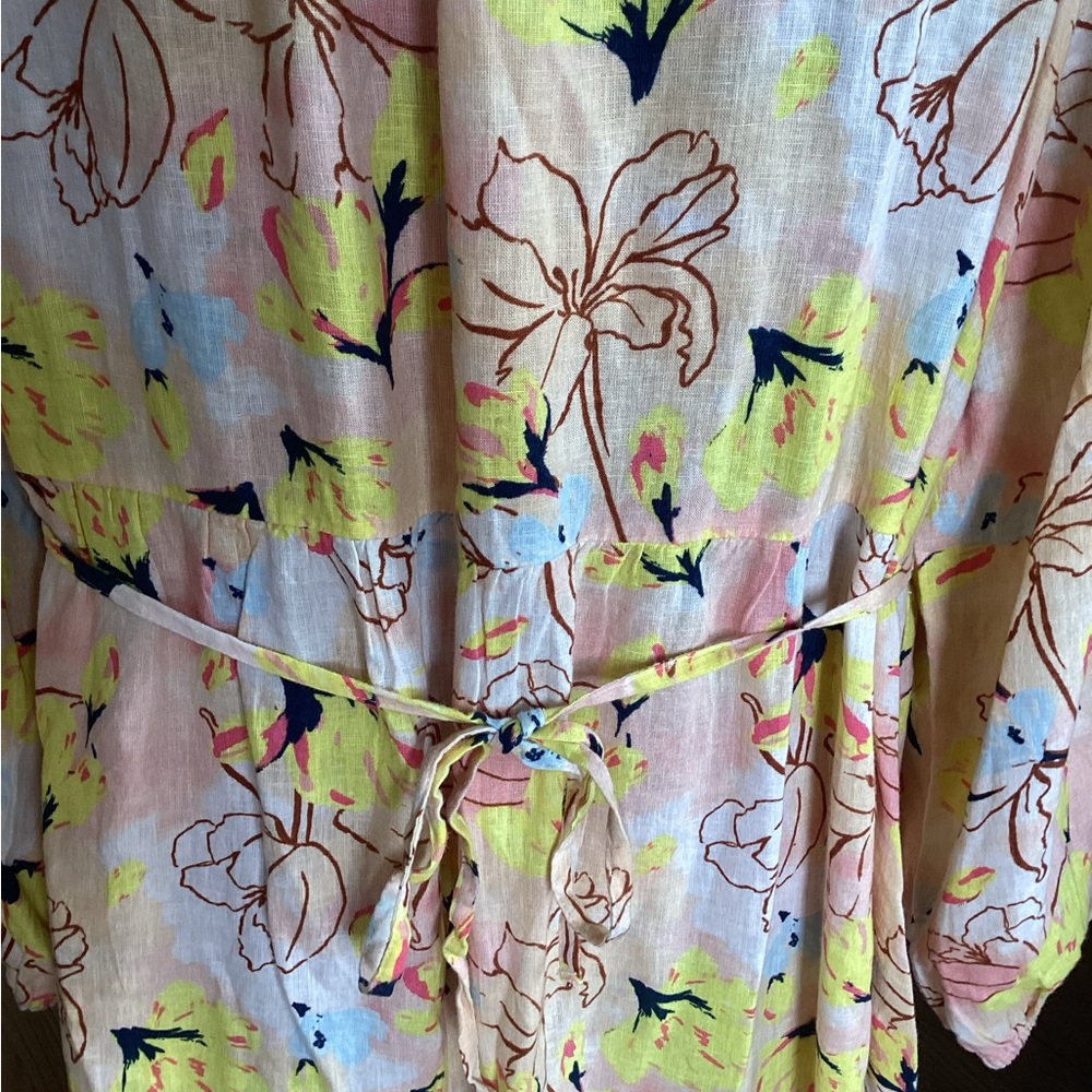 Style & Co. Floral Yellow and Pink Dress 2X - Picture 10 of 13